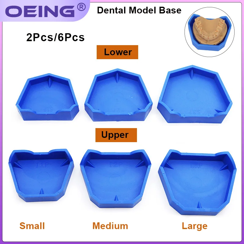 Teeth Whitening Tray - 2/6Pcs Dental Model Base Silicon Plaster