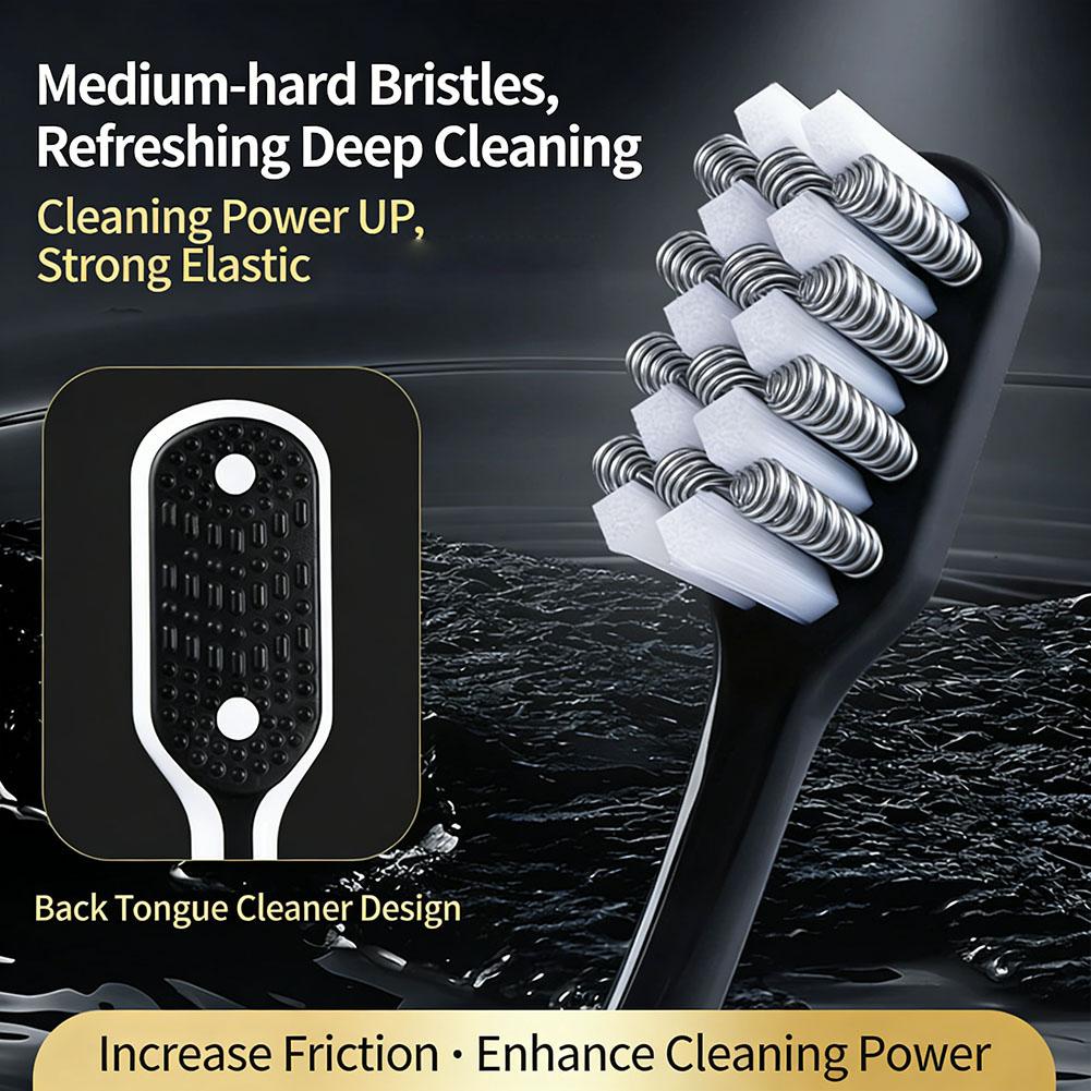 Teeth Whitening Kit - Hard-bristled Cleaning Toothbrush Set For Adults