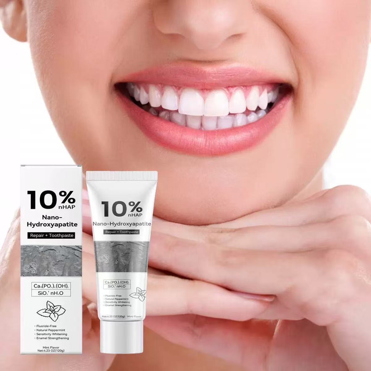 Teeth Whitening Cream - 10% Nano Hydroxyapatite Whitening & Removing