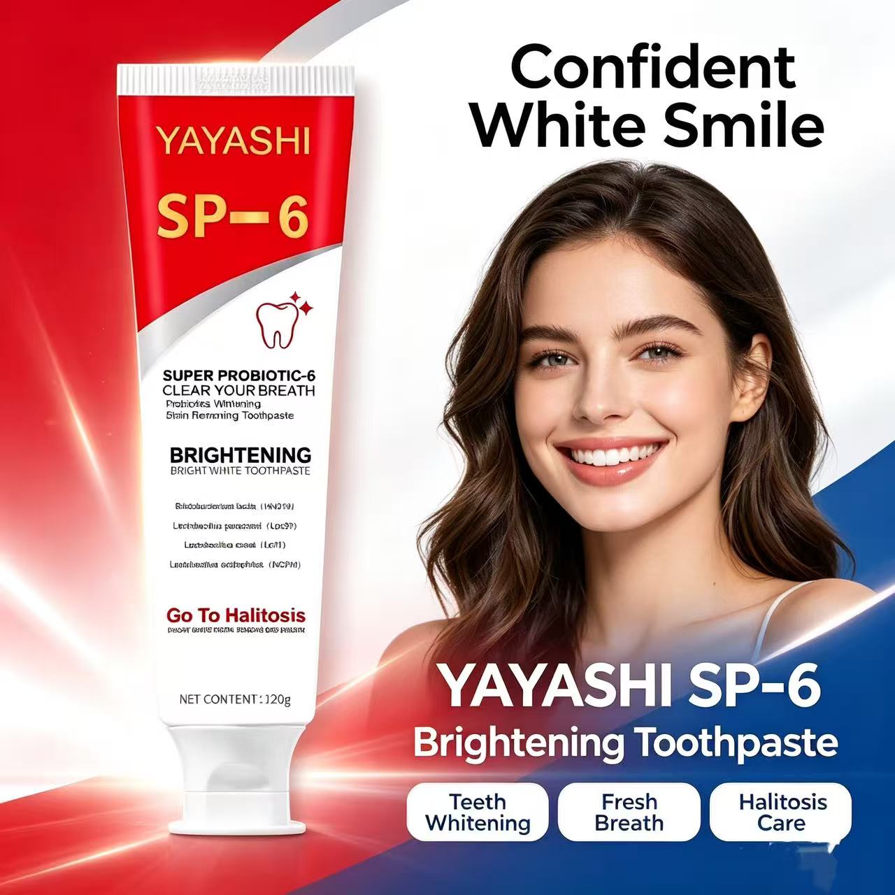 Sp-6 Probiotic Toothpaste Brig - Teeth Whitening Cream ulasan dan harga