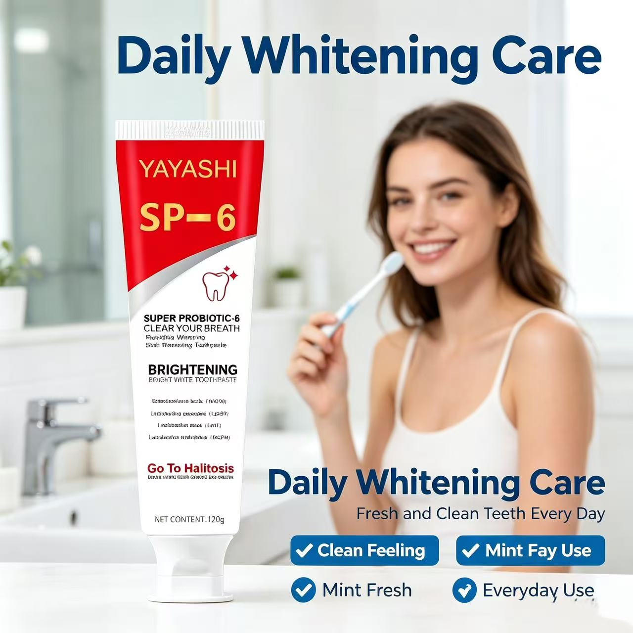 Sp-6 Probiotic Toothpaste Brig - Teeth Whitening Cream ulasan dan harga