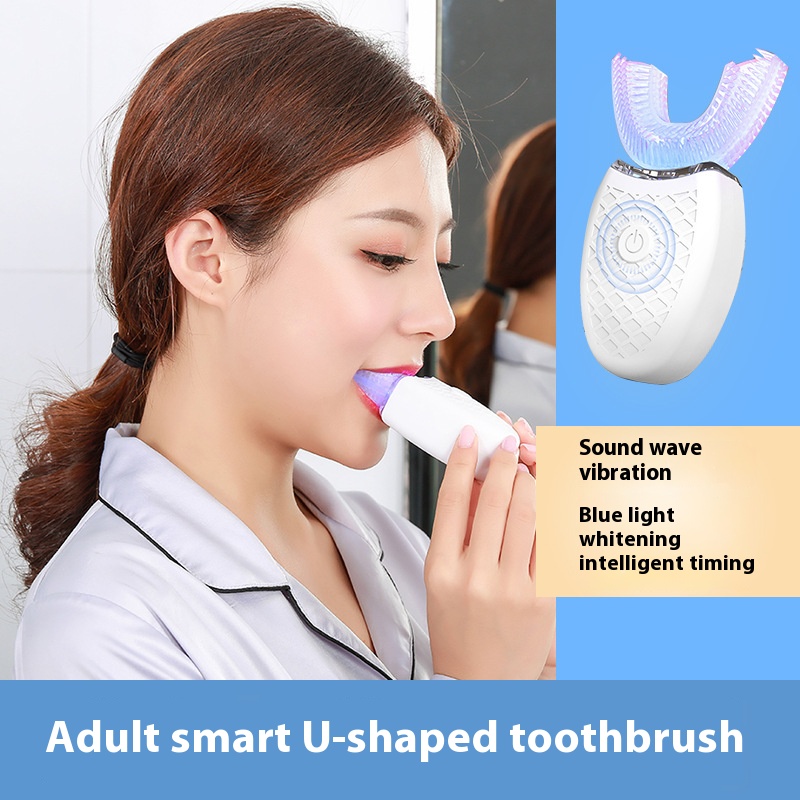 Electric U-Shaped Toothbrush f - Teeth Whitening Kit ulasan dan harga