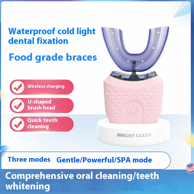 Electric U-Shaped Toothbrush f - Teeth Whitening Kit ulasan dan harga