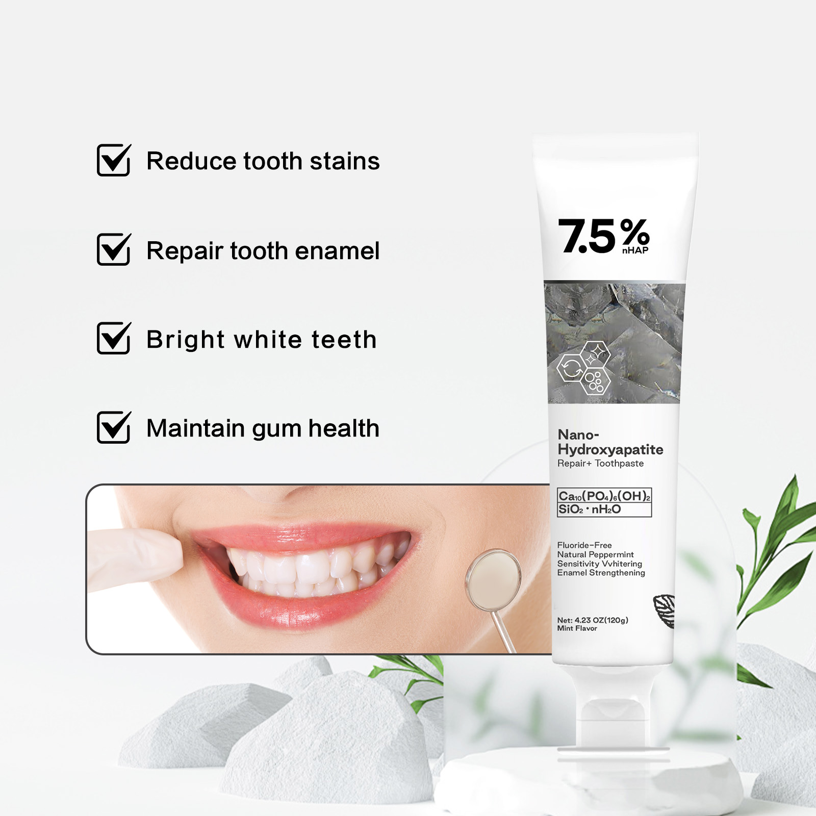Nano Hydroxyapatite Toothpaste - Teeth Whitening Cream ulasan dan harga