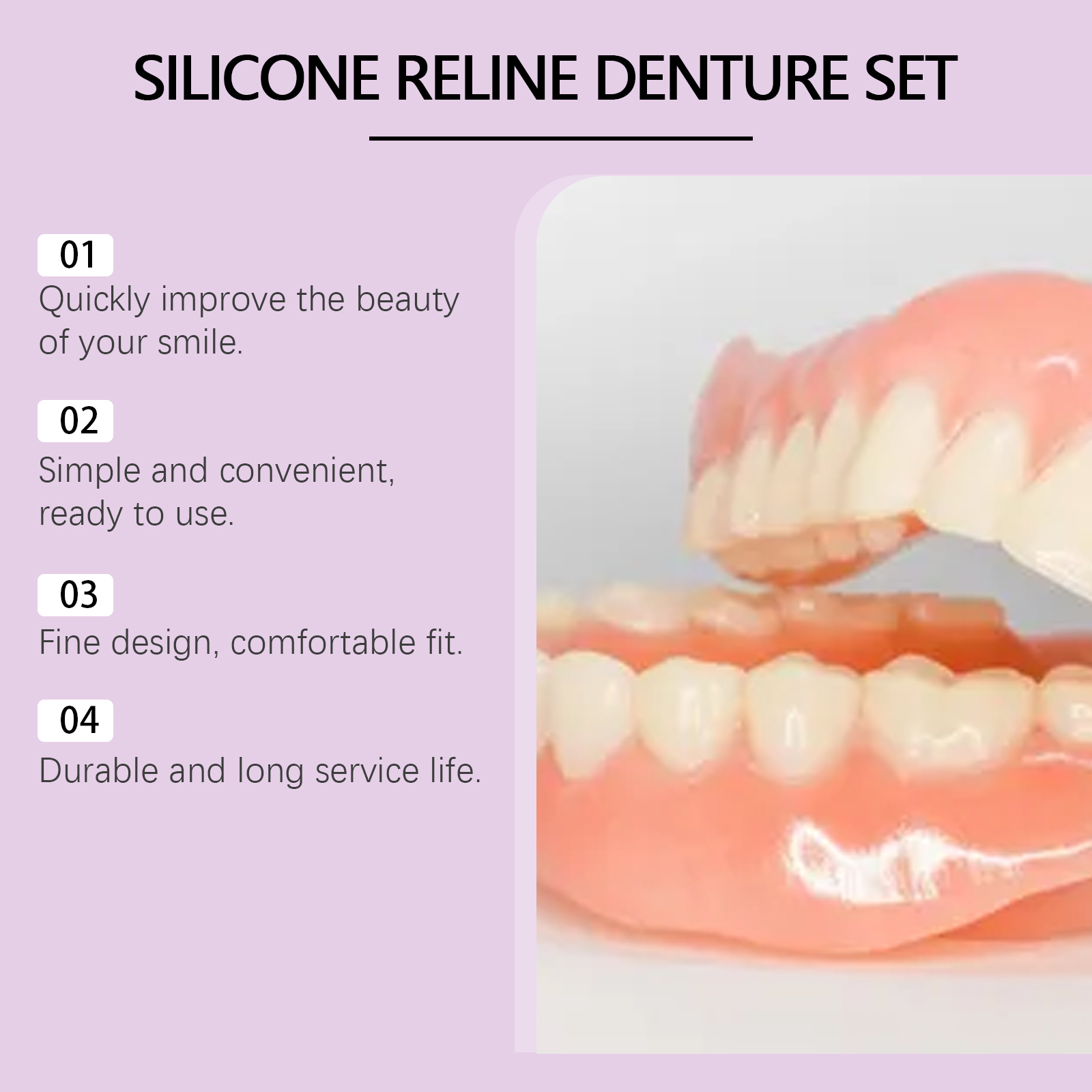 Silicone Denture Set Fit Tempo - Teeth Whitening Kit ulasan dan harga