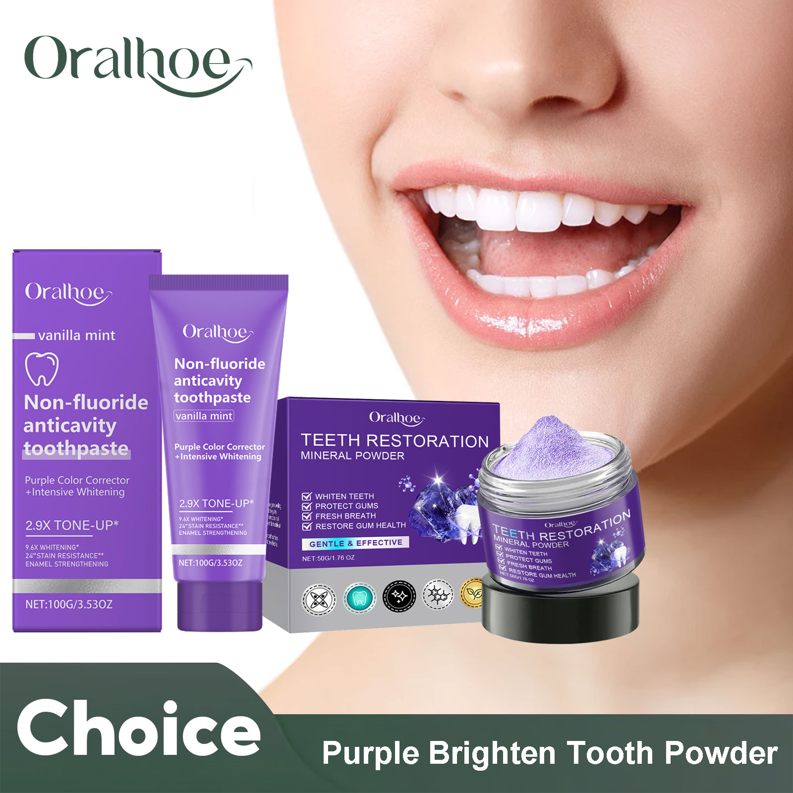 Teeth Restoration Mineral Powd - Teeth Whitening Cream ulasan dan harga
