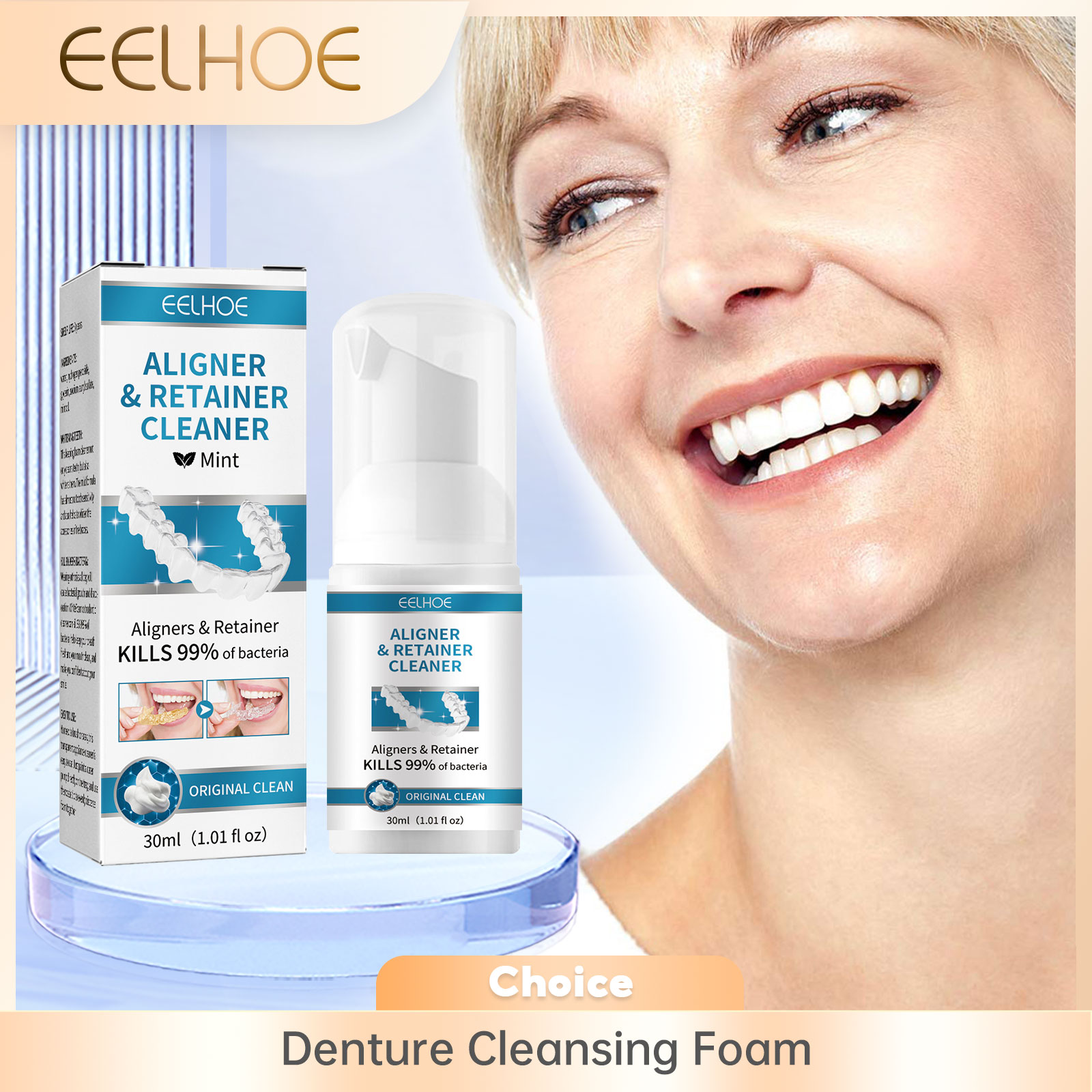 Aligner Denture Cleaner Foam D - Teeth Whitening Cream ulasan dan harga