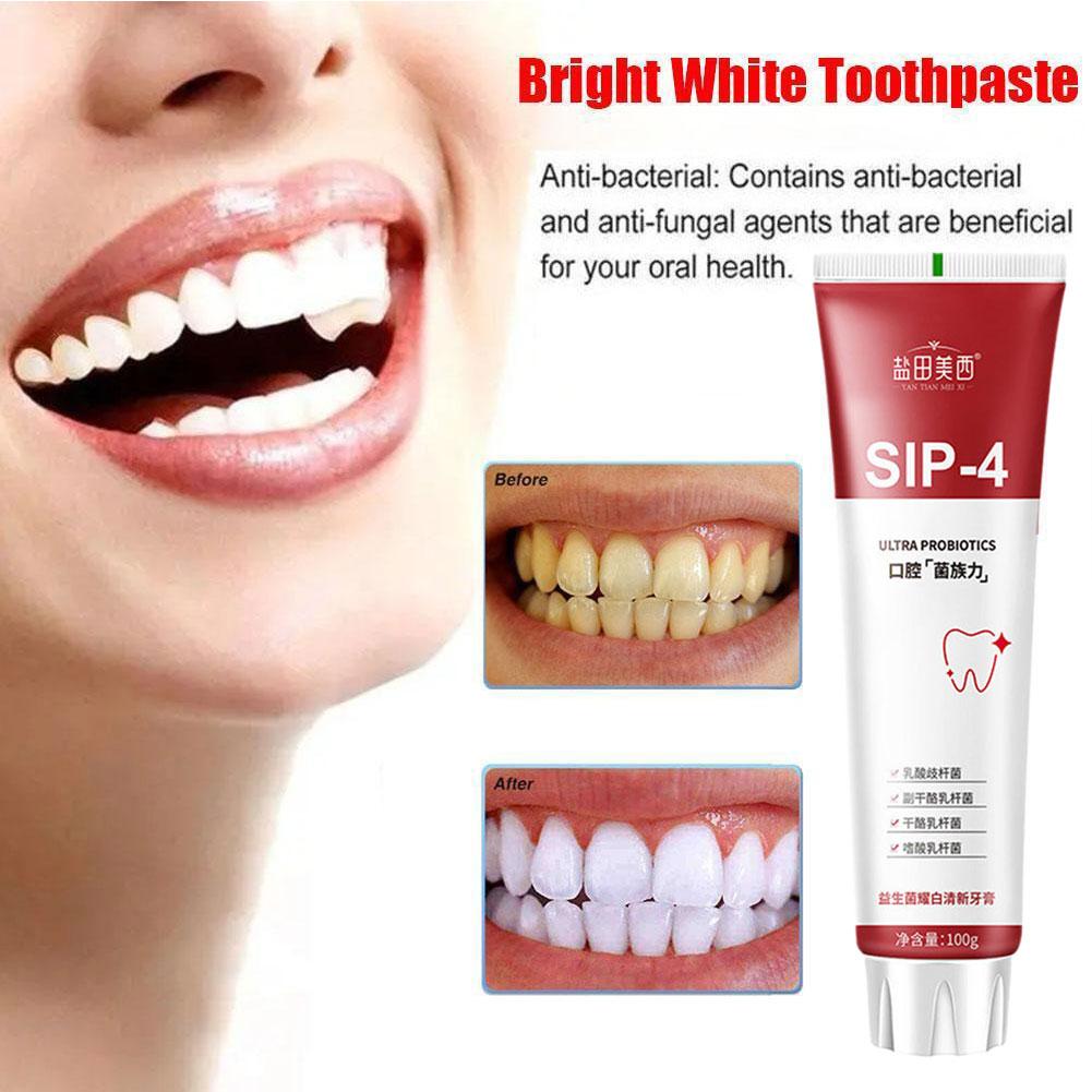 100g Sip-4 Probiotic Whitening - Teeth Whitening Yellow Teeth ulasan dan harga