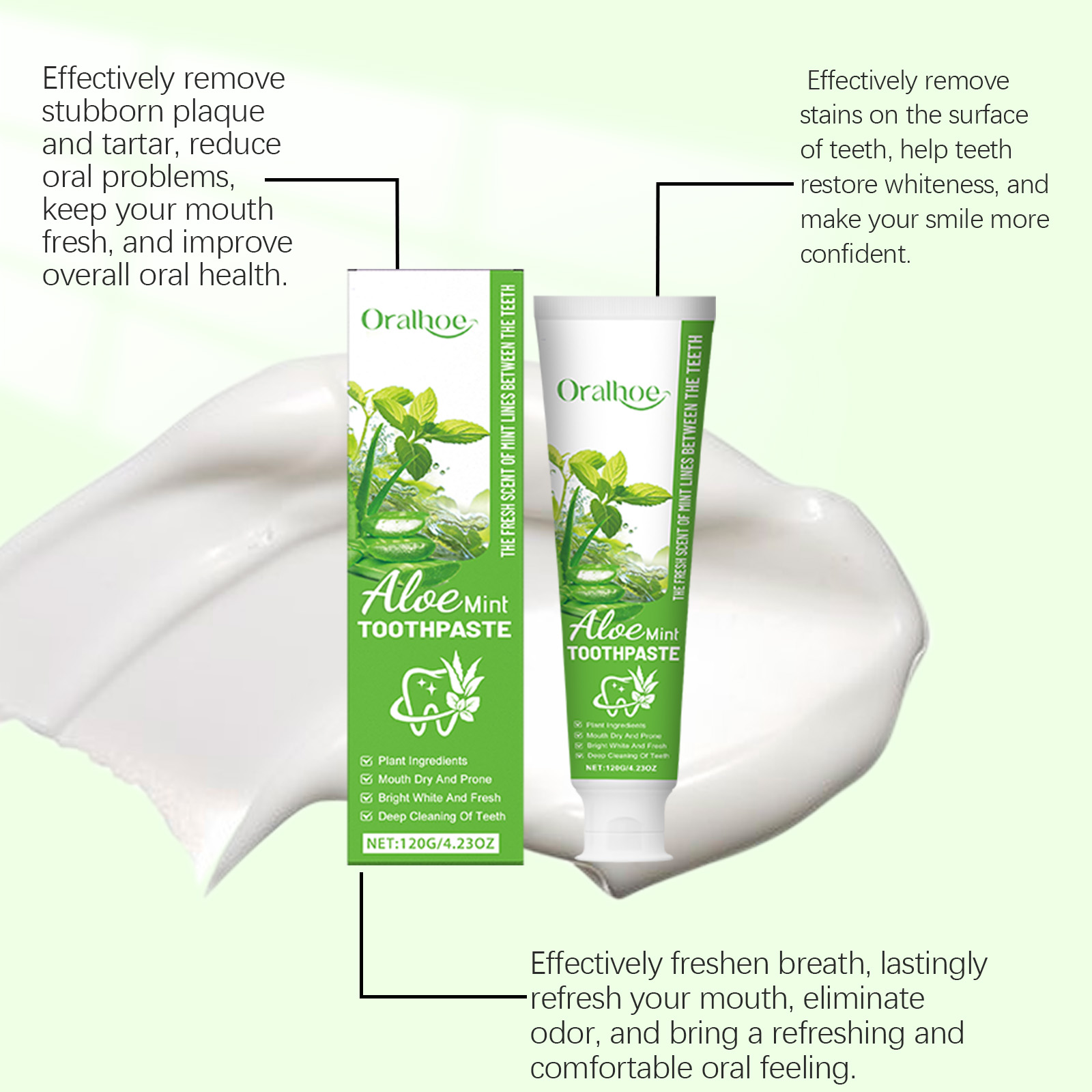 Aloe and Mint Whitening Toothp - Teeth Whitening Yellow Teeth ulasan dan harga