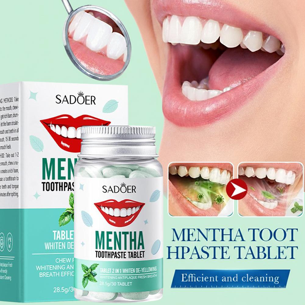 Mint Solid Toothpaste Tablets  - Teeth Whitening Filter ulasan dan harga