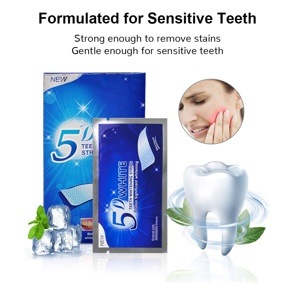 5D White Teeth Whitening Strip - Teeth Whitening Q&M ulasan dan harga
