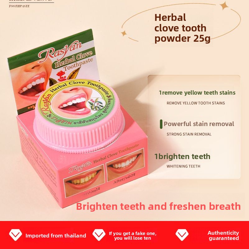 Thai Clove/coconut Tooth Powde - Teeth Whitening Cream ulasan dan harga